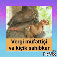 Vergi müfəttişi və kiçik sahibkar. animovaný GIF