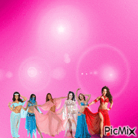 Harem dancer group animēts GIF