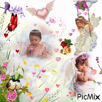 les anges enfant de l amour - Бесплатный анимированный гифка