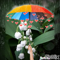 pluie muguet - GIF animado grátis