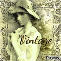 Vintage Lady - 無料のアニメーション GIF