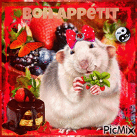 Souris: Bon Appétit - Bezmaksas animēts GIF