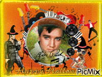 Happy Halloween-Elvis geanimeerde GIF