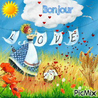 Bonjour - Free animated GIF