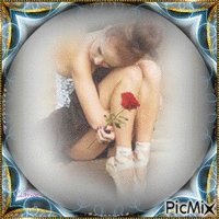 Une femme et une rose - Besplatni animirani GIF