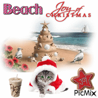 Beach Joy Of Christmas GIF animé