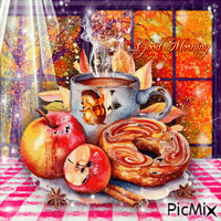 Good Morning Autumn Table - GIF animé gratuit