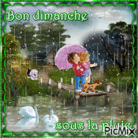 sous la pluie - Zdarma animovaný GIF