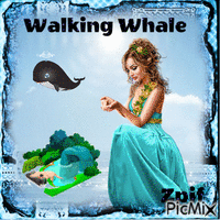 Walking Whale アニメーションGIF