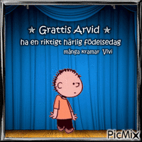 Grattis Arvid 2018 animovaný GIF