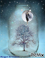 Snowy Jar - Free animated GIF