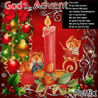 Happy Adventstime, 1 Advent Gif Animado