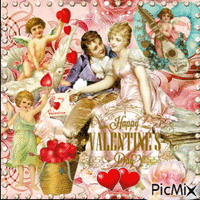 Sweet Vintage Valentine's Card - 免费动画 GIF
