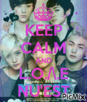 keep calm and love nu'est - 免费动画 GIF