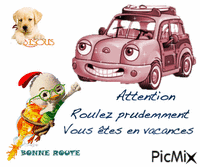attention .Roulez prudemment GIF animado