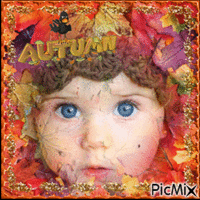 Baby in autumn