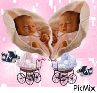 narodziny bliźniąt - Zdarma animovaný GIF