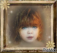 portrait angélique d'une petite fille animovaný GIF