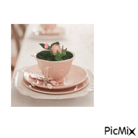 розовая чашка - Nemokamas animacinis gif