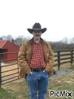 Mustached cowboy animirani GIF