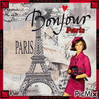 Bonjour Paris ❤️🌼 - Ilmainen animoitu GIF
