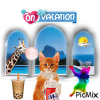 On Vacation animasyonlu GIF