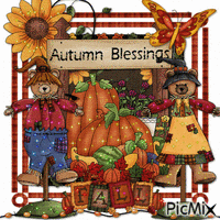 Autumn Blessings - 無料のアニメーション GIF