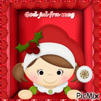Merry Christmas from me. God Jul fra meg animuotas GIF