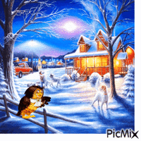 winter fairy tale GIF animata