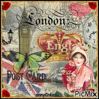 Londres vintage - GIF animé gratuit