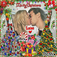 Christmas Lovers across the ocean    by xRick7701x animuotas GIF