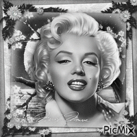 Marilyn Monroe B&W-RM-05-25-23 - Free animated GIF