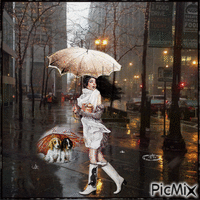 Jour de pluie - Безплатен анимиран GIF