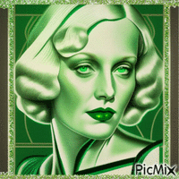 Art Deco Portrait - Bezmaksas animēts GIF