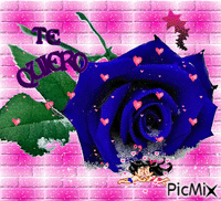 Te quiero rosa azul animasyonlu GIF
