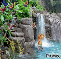 cachoeira encantada animovaný GIF