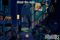 count the cats animeret GIF