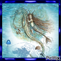 mermaid анимирани ГИФ