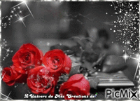 bouquet de rose GIF animado