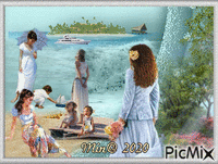 Min@ landskap med mammor och barn 2020.10.10 анимирани ГИФ
