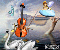 Lago de cisnes animerad GIF