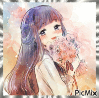 Portrait Manga à couleurs pastel - Безплатен анимиран GIF