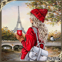 sur le pont de paris - Безплатен анимиран GIF