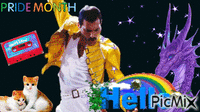 Hello Freddie Mercury animoitu GIF