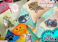 Bonne nuit chat - GIF animé gratuit