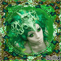 green fantasy Gif Animado