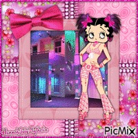 /Betty Boop in Pink/ Animated GIF