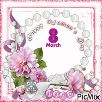 Happy Womens Day 8 March - Free animated GIF