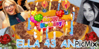 ELLA TARUNC (HAPPY BIRTHDAY 43 ANS) de tout coeur un bon anniversaire fait par Gino Gibilaro animēts GIF