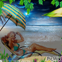 Mer et pin-up !!! - Free animated GIF